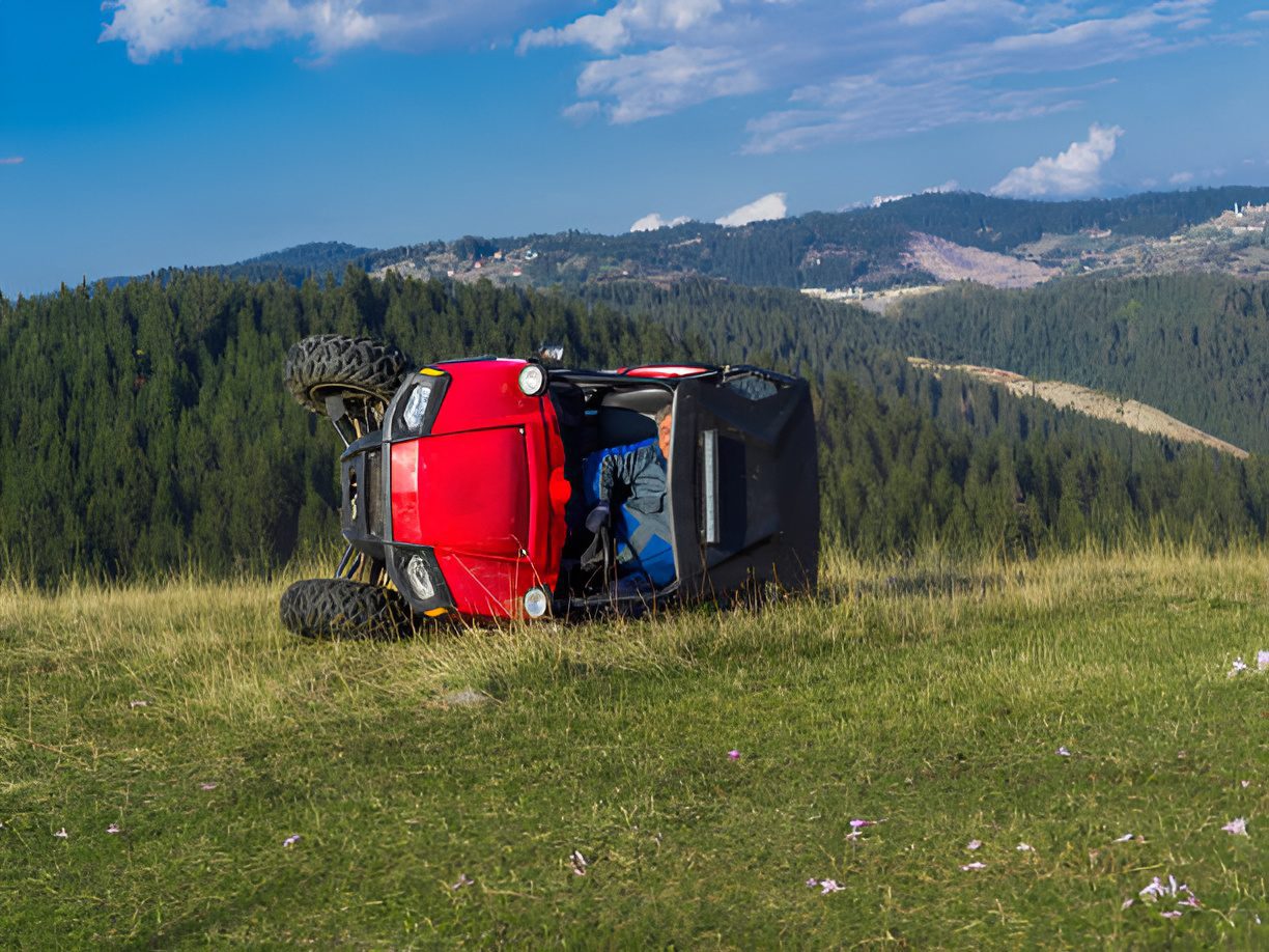 A tipped ATV