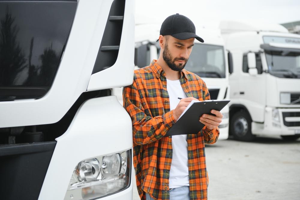 Trucker with clipboard thinking about how federal regulations impact truck accident lawsuits.