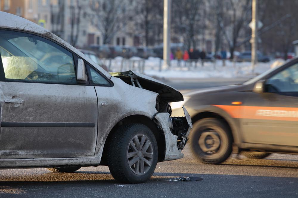 A car is left wrecked after a collision at one of the most dangerous intersections in Kansas City.