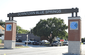 Welcome to Downtown Blue Springs sign