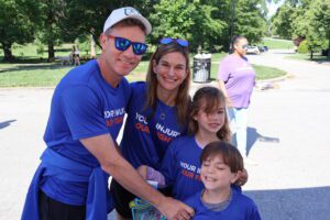 Michael Foster and family at the BIAKS brain injury walk in Kansas City.