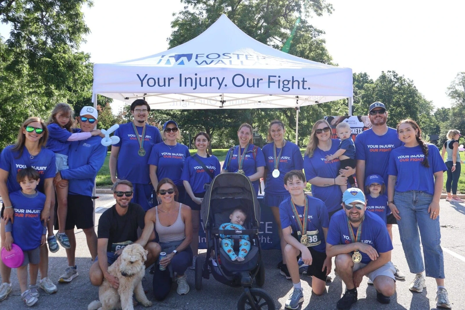 Foster Wallace team at the BIAKS brain injury run in Kansas City.